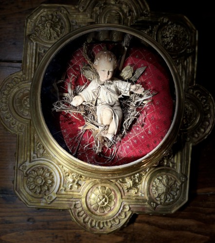 Reliquary Frame With Child - Eighteenth - Religious Antiques Style 
