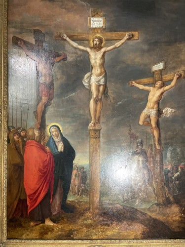 Antiquités - The Crucifixion - 17th century Flemish School 