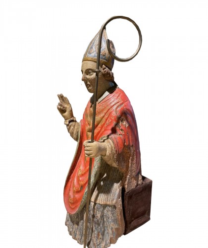 17th century Seated Bishop Saint