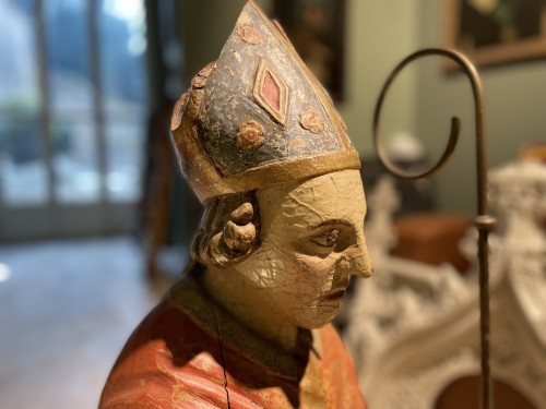 17th century Seated Bishop Saint - 