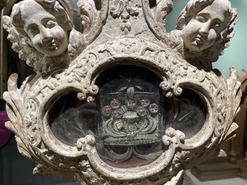 Antiquités - Monstrance reliquaire de Saint Séverin - XVIIIe