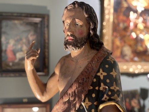 Saint John The Baptist, Wooden Subject 19th century - 