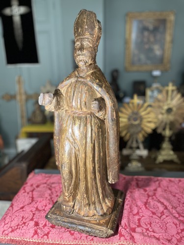Holy Bishop From The 17th Century - Religious Antiques Style Louis XIII