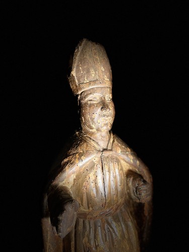 Religious Antiques  - Holy Bishop From The 17th Century