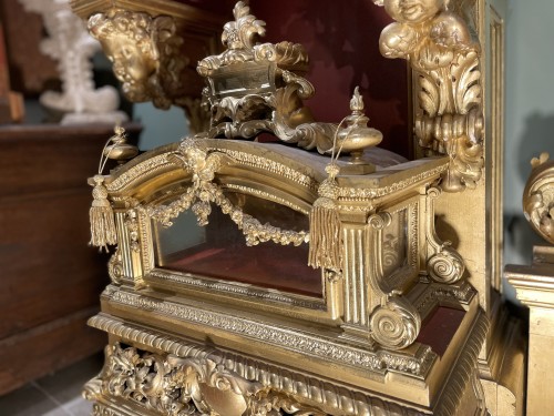 19th century gilded wood altarpiece - 