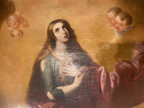 Vierge aux sept vertus - Giovanni Francesco Grimaldi dit Le Bolognèse ( 1606-1680) - Le jardin des Moines