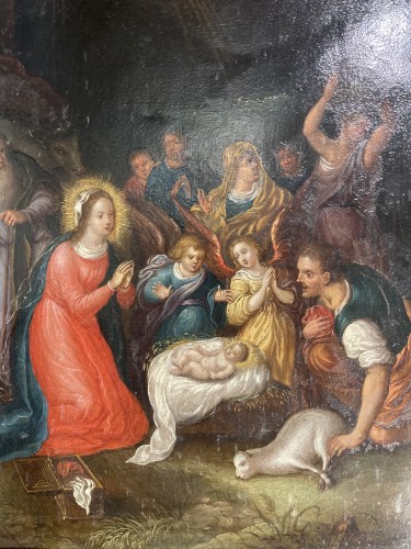 L'Adoration des Mages, école Flamande du 17e siècle