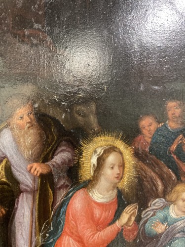 XVIIe siècle - L'Adoration des Mages, école Flamande du 17e siècle