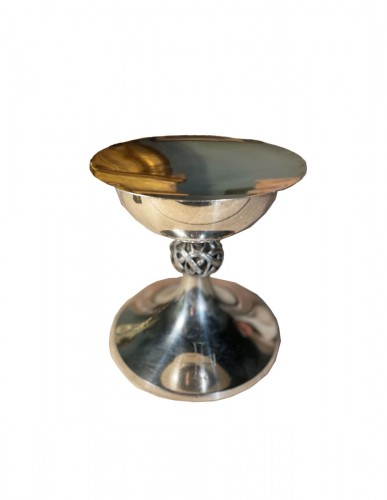 Consecrated Chalice And Its Paten In Silver - Memery et Cie Circa 1940