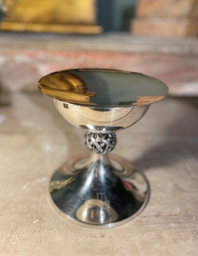 Consecrated Chalice And Its Paten In Silver - Memery et Cie Circa 1940 - 