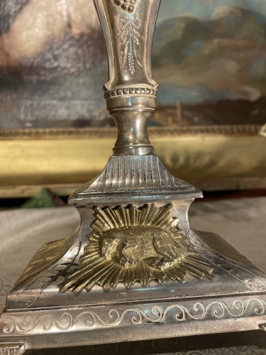 19th century Repoussé Silver Monstrance - 