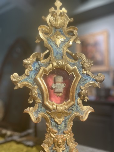 Religious Antiques  - Pair Of 18th century Venetian Reliquary Monstrance
