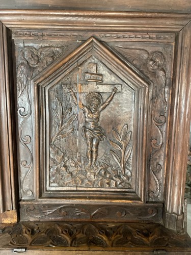 Art sacré, objets religieux  - Imposant prie-Dieu du XVIIIe siècle