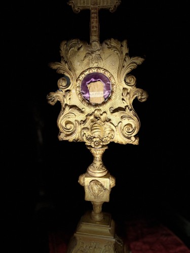 Monstrance Reliquary Of Saint Fiacre, Blaise And Trophine - Eighteenth - Religious Antiques Style 