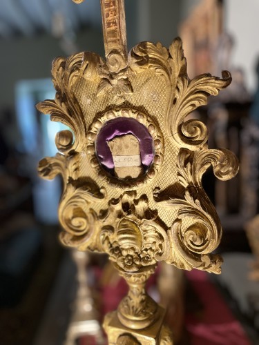 Religious Antiques  - Monstrance Reliquary Of Saint Fiacre, Blaise And Trophine - Eighteenth