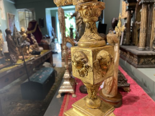 Antiquités - Monstrance reliquaire de Saint Fiacre, Blaise et Trophine - XVIIIe