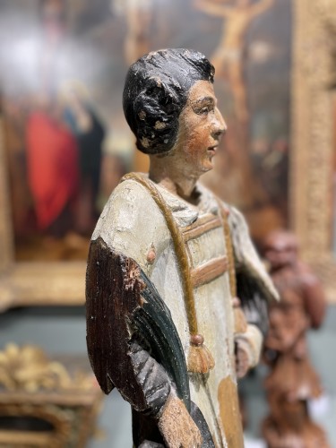 Antiquités - Relique statuaire de Saint Laurent de Rome - XVIIe