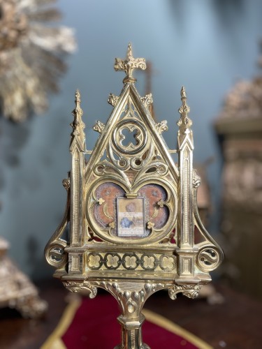 Religious Antiques  - Reliquary Of The Passion And The Virgin - Nineteenth