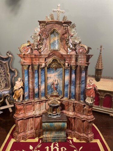 18th Century Miniature Altarpiece - Religious Antiques Style 