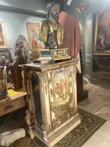 18th century - Woodwork Buffet With Arms Of Clement XIII - Circa 1760