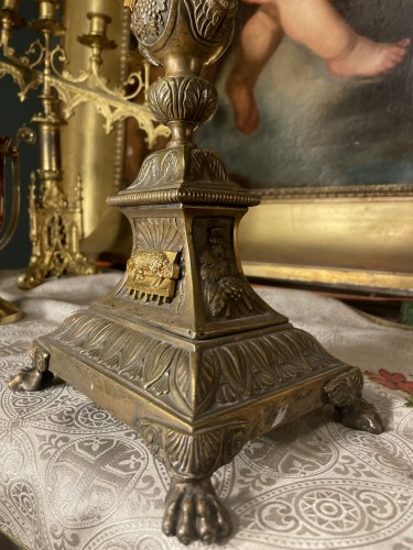 Ostensoir du XIXe siècle en bronze doré - 