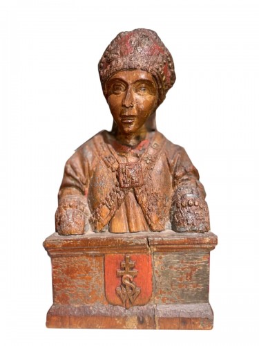 Saint Wenceslas, 17th Century Wood Sculpture