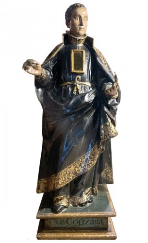 Grande statue reliquaire de saint Louis de Gonzague - XVIIIe