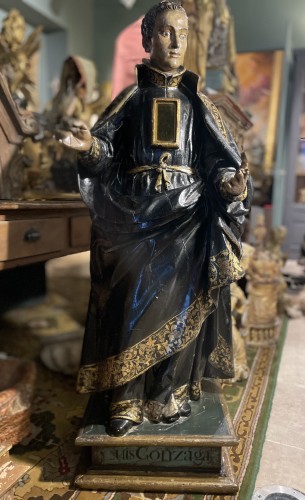 Large Reliquary Statue Of Saint Louis De Gonzague - 18th Century - 