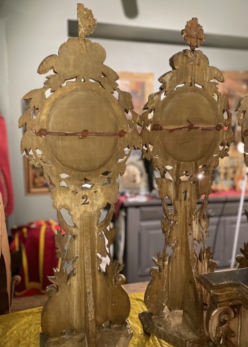Antiquités - Suite de quatre remarquables monstrances reliquaires - Ccrca 1700