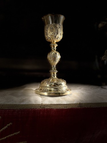 Antiquités - Vermeil And Gilded Brass Chalice Circa 1830