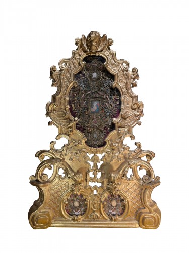 Spectaculaire reliquaire monstrance aux martyrs, fin XVIIe