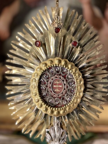 Antiquités - 18th Century large Monstrance With Relics