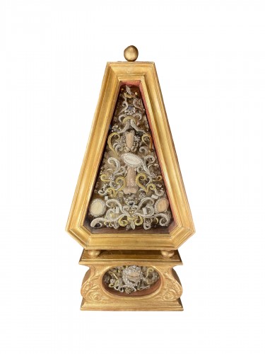 Large Pyramid Reliquary Saints Concorde & Candide – Early 18th Century