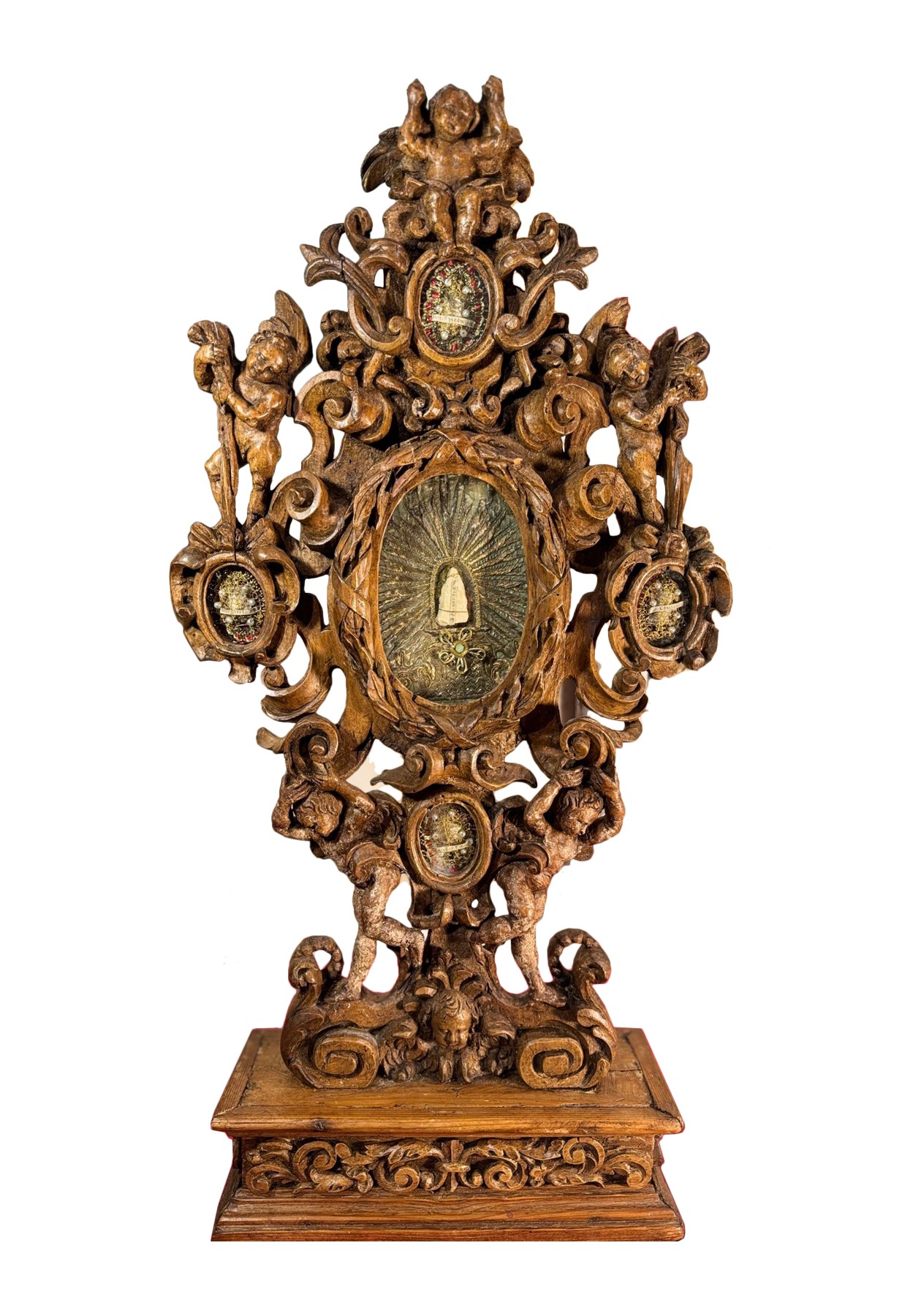 Reliquaire Du XVIIIe Si cle De Saint Alexandre D cor D angelots N 