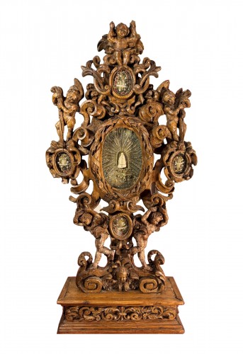 Reliquary Of Saint Alexander Decorated With Cherubs - 18th Century 