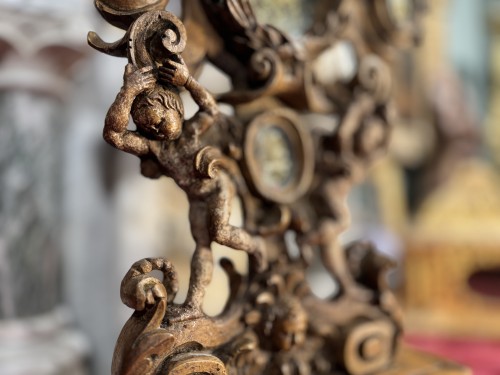 Reliquary Of Saint Alexander Decorated With Cherubs - 18th Century  - Religious Antiques Style 