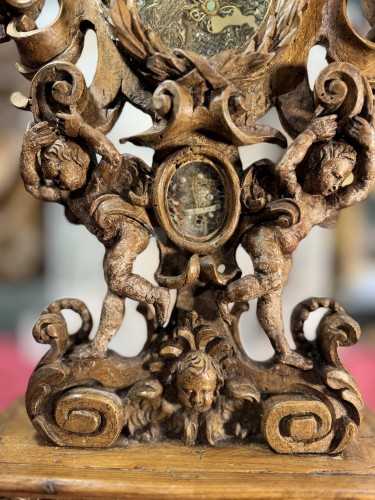 XVIIIe siècle - Reliquaire du XVIIIe siècle de Saint Alexandre à décor d’angelots