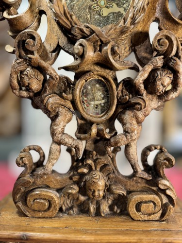 18th century - Reliquary Of Saint Alexander Decorated With Cherubs - 18th Century 