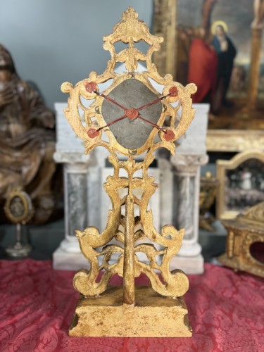 18th century - 18th Century Monstrance Of Saint Agatha With Flowers 