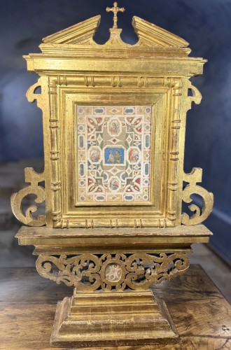 Importante paire de reliquaires retables  du XVIe siècle - Renaissance