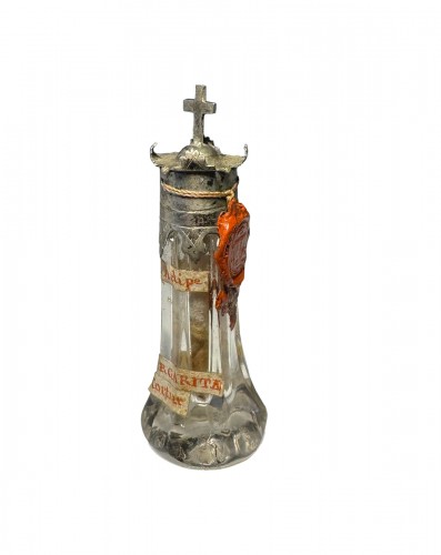 Ampoule reliquaire de Sainte Marguerite de Cortone - XVIIIe siècle