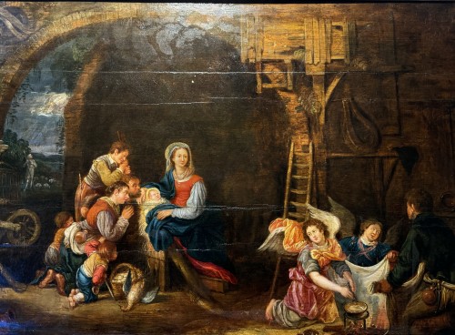 XVIIe siècle - Nativité - Ecole flamande du XVIIe siècle