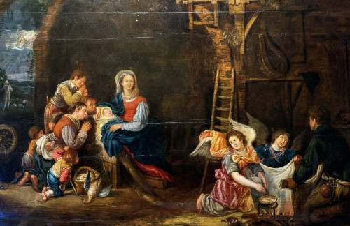 Nativité - Ecole flamande du XVIIe siècle - 