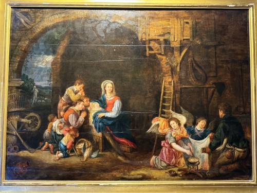 Antiquités - Nativité - Ecole flamande du XVIIe siècle