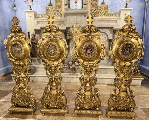 Four Remarkable Monstrances Reliquaries - Circa 1700  - 