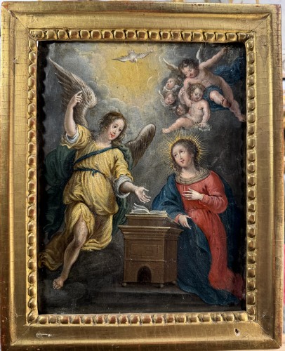 Paintings & Drawings  - The Annunciation - Antwerp School From The 17th Century