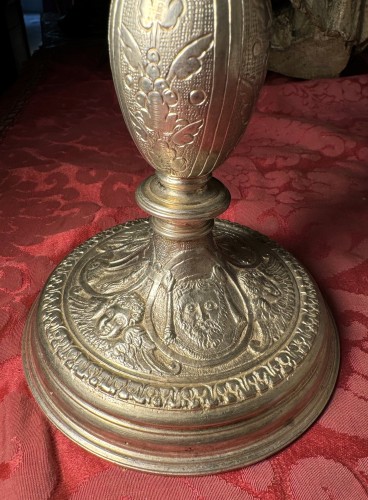 Antiquités - Monstrance reliquaire de saint dore Tiron ou Théodore d’Amassé  circa 1700