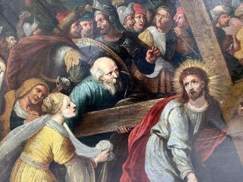 Carrying The Cross - 17th Century Flemish school - Paintings & Drawings Style 