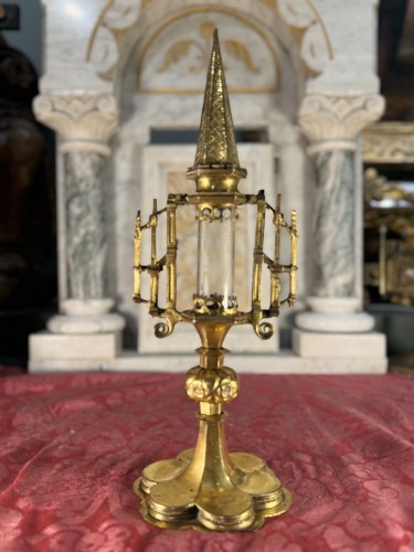 Monstrance Reliquary Bulb  circa 1500 - Religious Antiques Style 