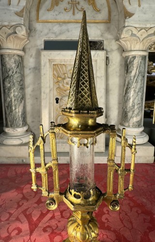 Antiquités - Monstrance Reliquary Bulb  circa 1500